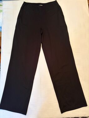Rachel Zoe Black Wide-Leg Pull-On Pants
